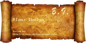 Blasz Ibolya névjegykártya